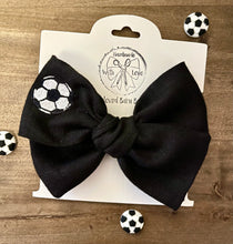 Load image into Gallery viewer, *4 Week TAT* Soccer Embroidered Bows