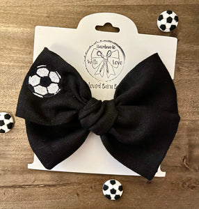 *4 Week TAT* Soccer Embroidered Bows