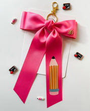 Load image into Gallery viewer, *PREORDER* Hot Pink Backpack Keychains and Hair Bows