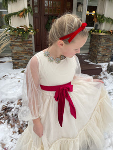 Red Velvet Bow Headband