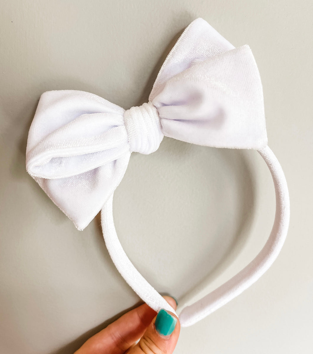 White Velvet Headband