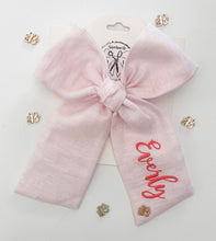 Load image into Gallery viewer, *4 WEEK TAT* Ultra Pale Pink Name Bows