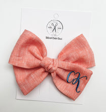 Load image into Gallery viewer, *4 Week TAT* Autumn Sunset Linen Name Bows