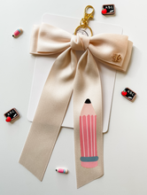 Load image into Gallery viewer, *PREORDER* Ivory Satin Keychains and Hair Bows