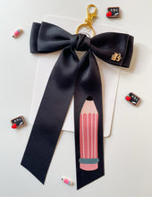 Load image into Gallery viewer, *PREORDER* Black Backpack Keychains and Hair Bows