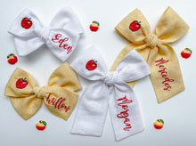 Load image into Gallery viewer, *4 Week TAT* Apple Name Bows