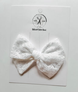 White Lace Bows