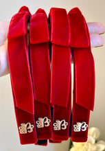 Load image into Gallery viewer, Red Velvet Bow Headband