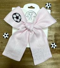 Load image into Gallery viewer, *4 Week TAT* Soccer Embroidered Bows