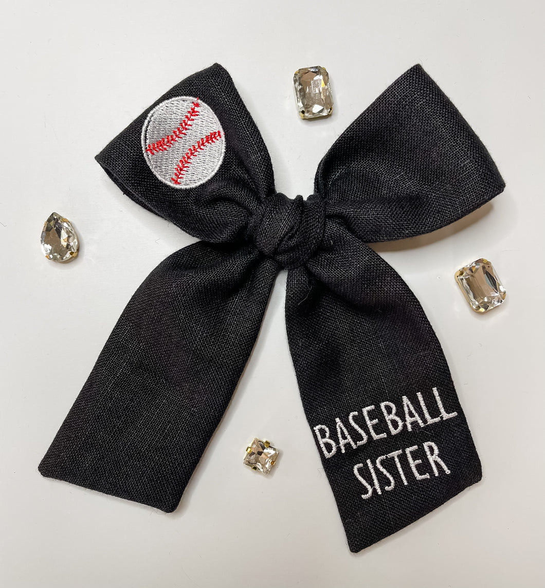 Baseball Sister Bows