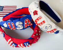 Load image into Gallery viewer, USA Beaded Headbands