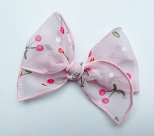 Load image into Gallery viewer, Cherry Swiss Dot Beloved Bows