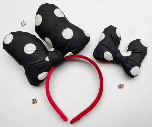 *2 Week TAT* Black Minnie Headbands and Bows