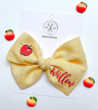 Load image into Gallery viewer, *4 Week TAT* Apple Name Bows