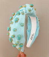 Load image into Gallery viewer, Turqouise Marbled Mommy + Me Headband