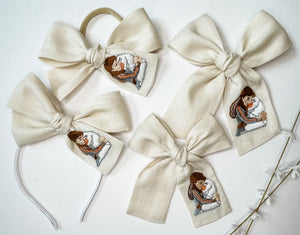 Warm Hugs Embroidered Bows