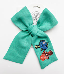 *PREORDER* Nemo + Dory Embroidered Bows