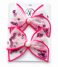 Load image into Gallery viewer, *SALE* Hot Pink Valentine’s Confetti Bows