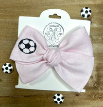 Load image into Gallery viewer, *4 Week TAT* Soccer Embroidered Bows