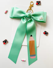 Load image into Gallery viewer, *PREORDER* Mint Satin Keychains and Hair Bows