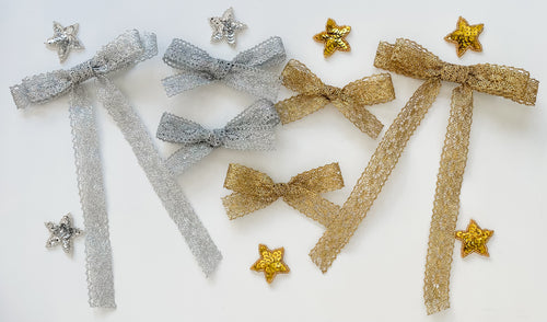 Gold & Silver Lace Bows