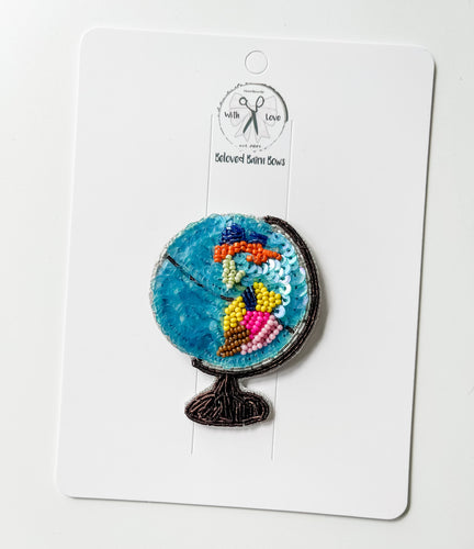 *PREORDER* Globe Beaded Clips