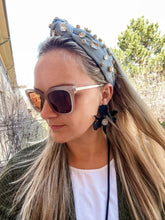 Load image into Gallery viewer, Denim Embellished Adult Headband