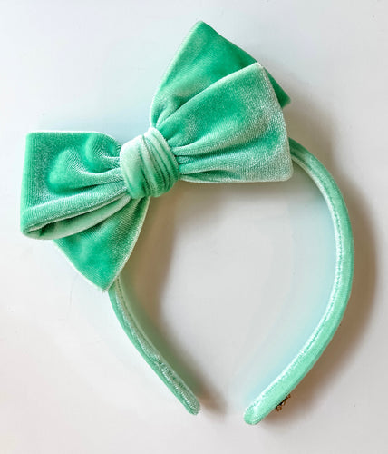 *4 Week TAT* Mint Bow Headband