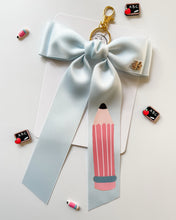 Load image into Gallery viewer, *PREORDER* Pale Blue Backpack Keychains and Hair Bows