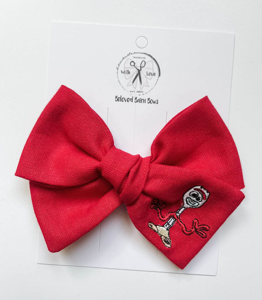 Forky Embroidered Bows