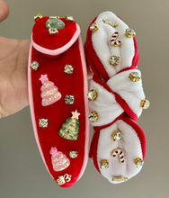 Load image into Gallery viewer, Red Glitter Forest Embellished Headband