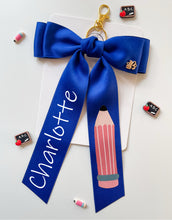 Load image into Gallery viewer, *PREORDER* Royal Blue Backpack Keychains and Hair Bows