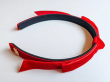 Load image into Gallery viewer, Red Velvet Bow Headband