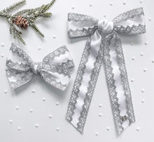 Load image into Gallery viewer, Snow Crystal Satin + Lace Gwenna