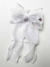 Load image into Gallery viewer, *PREORDER* White Pearl Ceci Bows