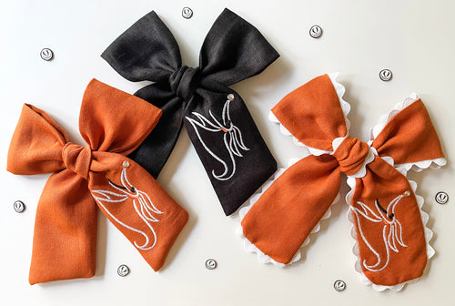 *PREORDER* Zero the Ghost Pup Embroidered Bows