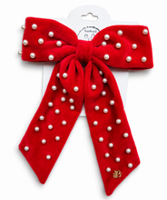 Load image into Gallery viewer, *SALE* Red Pearl Kara Bow