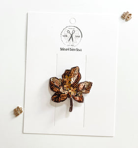 Maple Leaf Beaded Clips