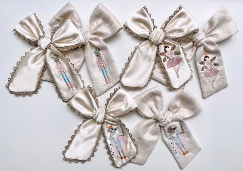 *PREORDER* Nutcracker Ballet Embroidered Bows
