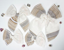 Load image into Gallery viewer, *PREORDER* Blue Stripe Linen Bows