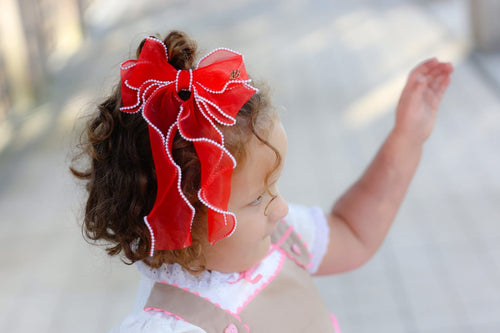 *PREORDER* Classic Red Pearl Ceci Bows