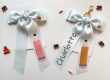 Load image into Gallery viewer, *PREORDER* Pale Blue Backpack Keychains and Hair Bows