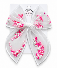 Load image into Gallery viewer, *SALE* Valentine’s Confetti (White Trim) Bows
