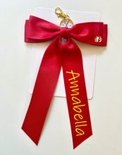 Load image into Gallery viewer, *PREORDER* Red Pencil Bows &amp; Backpack Keychains