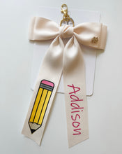 Load image into Gallery viewer, *PREORDER* Nude Pencil Bows &amp; Backpack Keychains