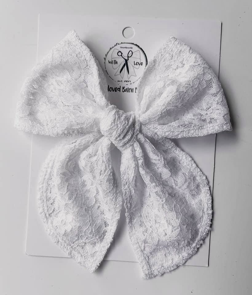 White Lace Bows