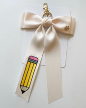 Load image into Gallery viewer, *PREORDER* Nude Pencil Bows &amp; Backpack Keychains