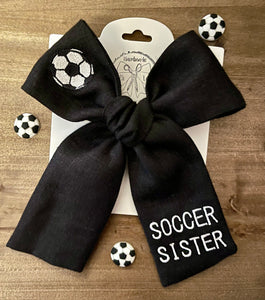 *4 Week TAT* Soccer Embroidered Bows