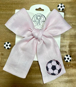 *4 Week TAT* Soccer Embroidered Bows