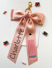 Load image into Gallery viewer, *PREORDER* Pale Pink Backpack Keychains and Hair Bows